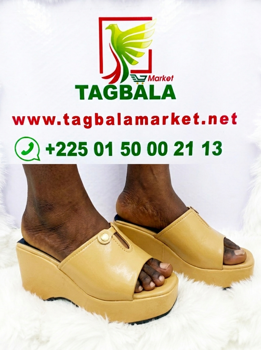 Sandale Compensée "Fashion" – Élégance Beige